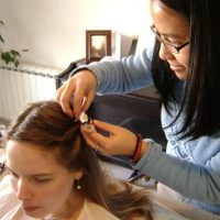 Blessingway tresses fleurs cheveux doula lyon